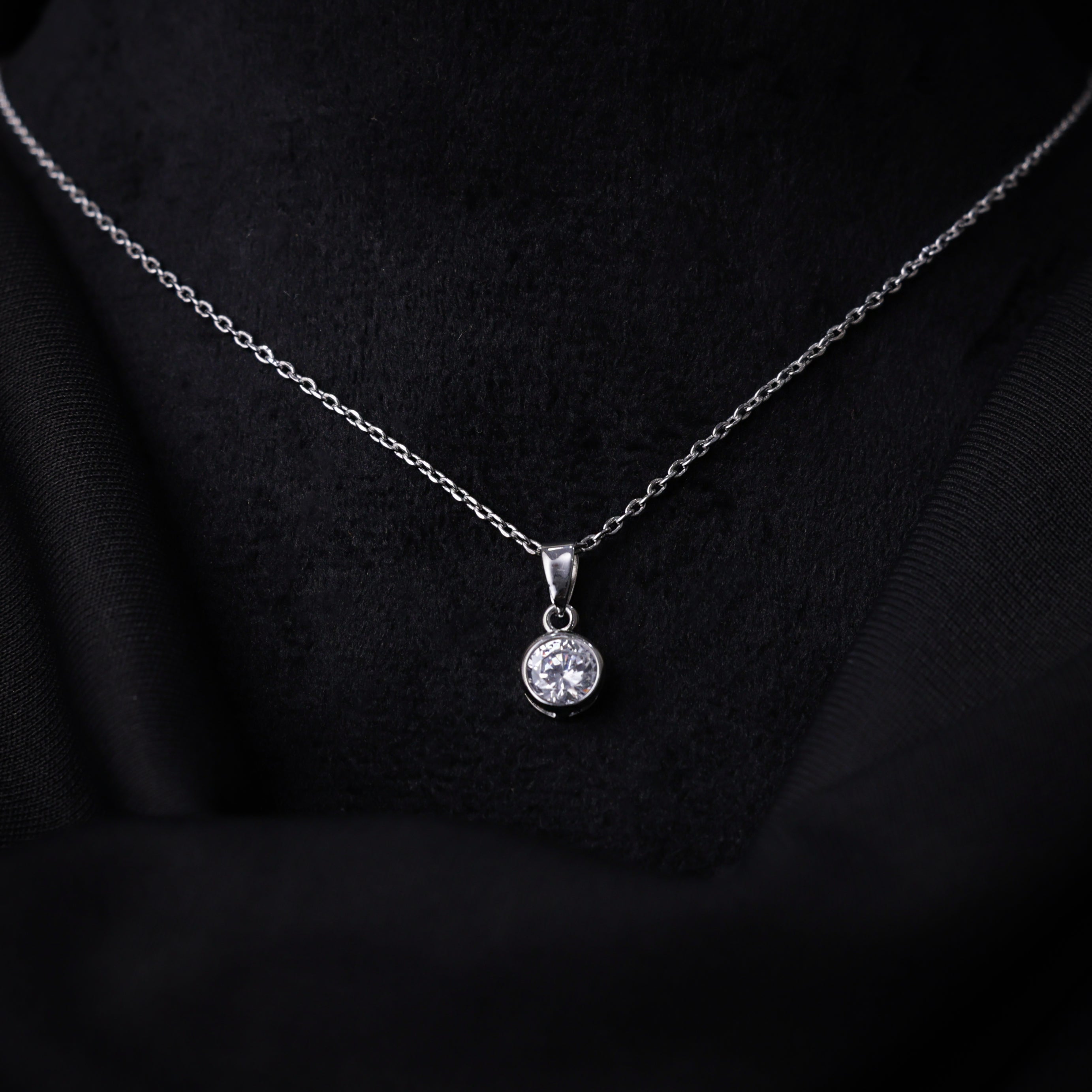 Classic Solitaire Pendant Necklace