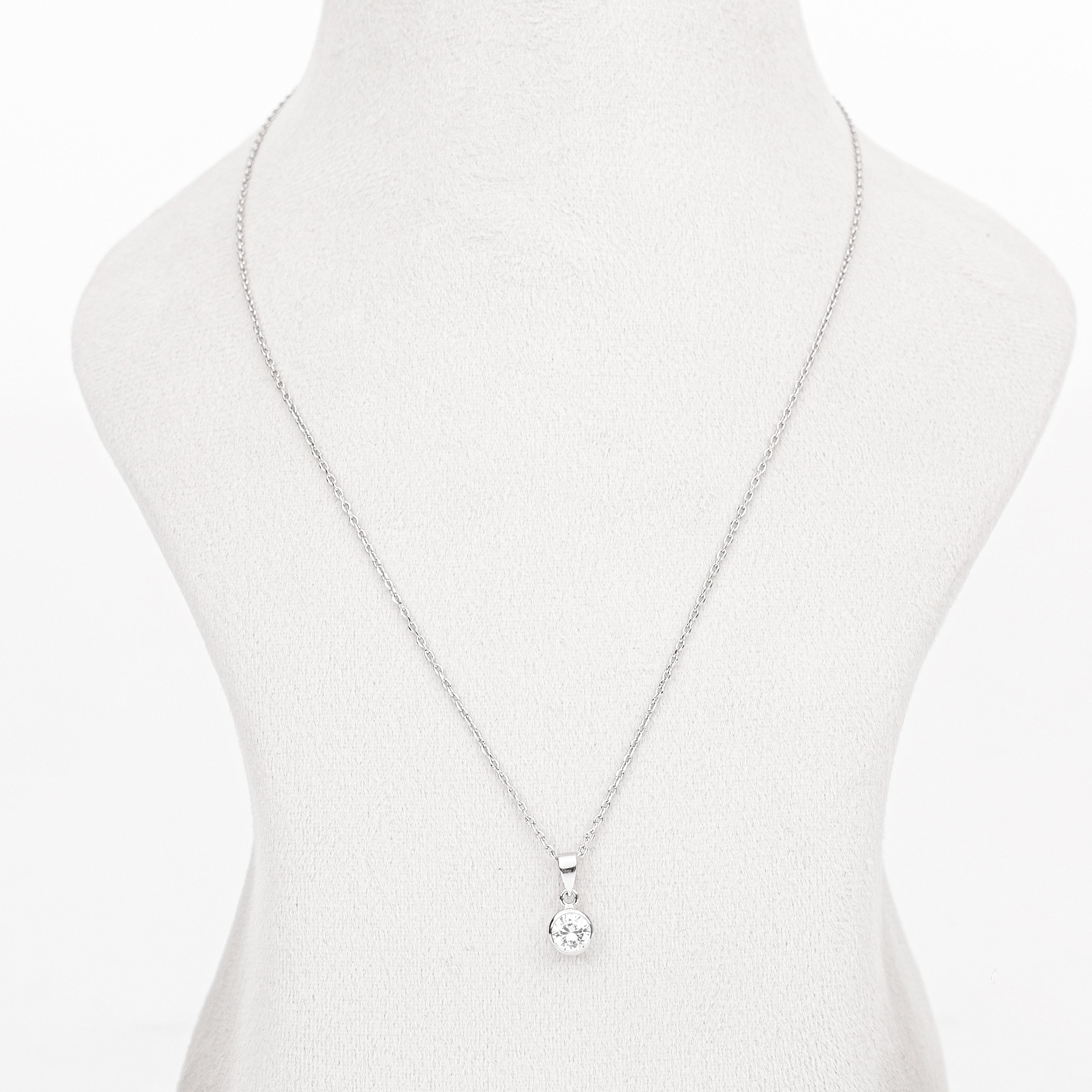 Classic Solitaire Pendant Necklace