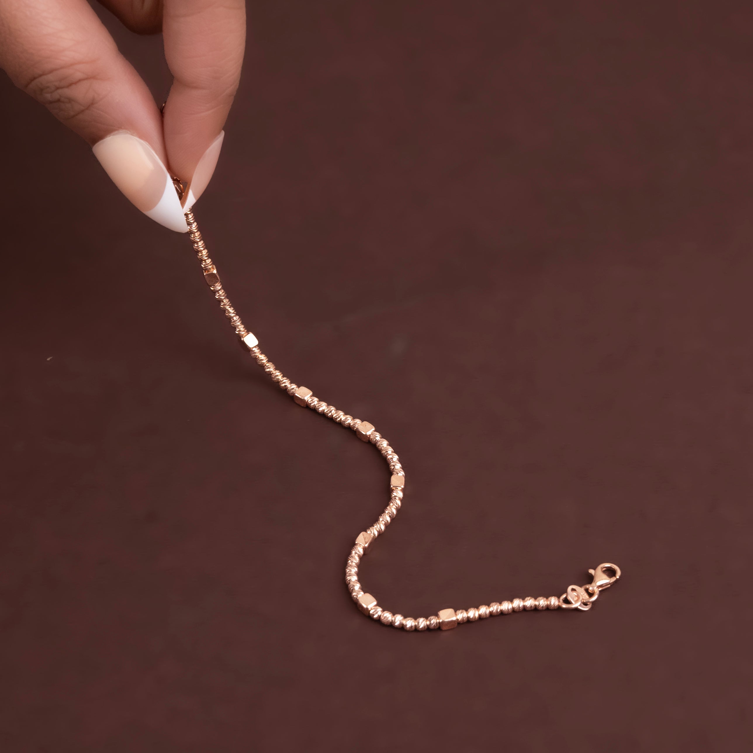 Geo Cube Rose Gold Bracelet