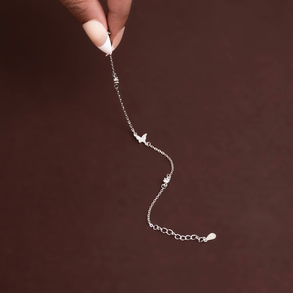 Silver Butterfly Spark Bracelet