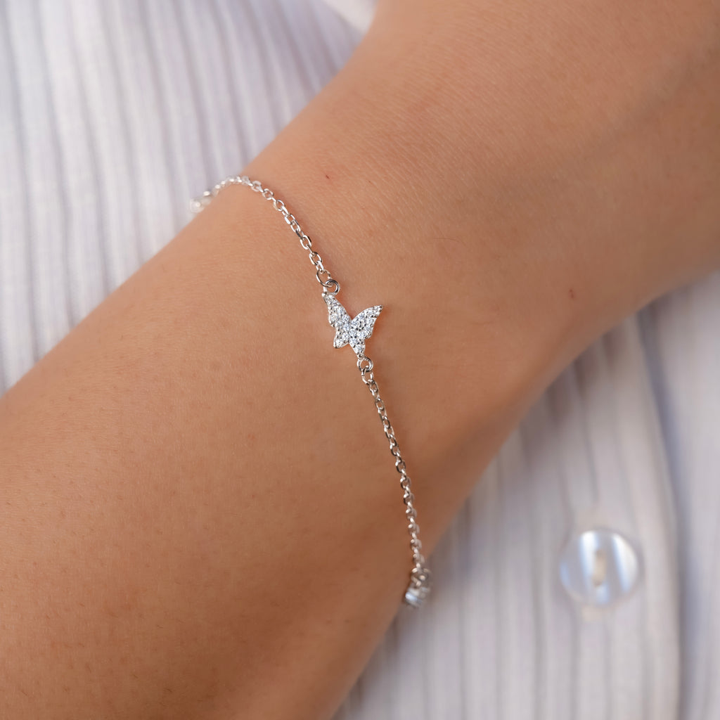 Silver Butterfly Spark Bracelet