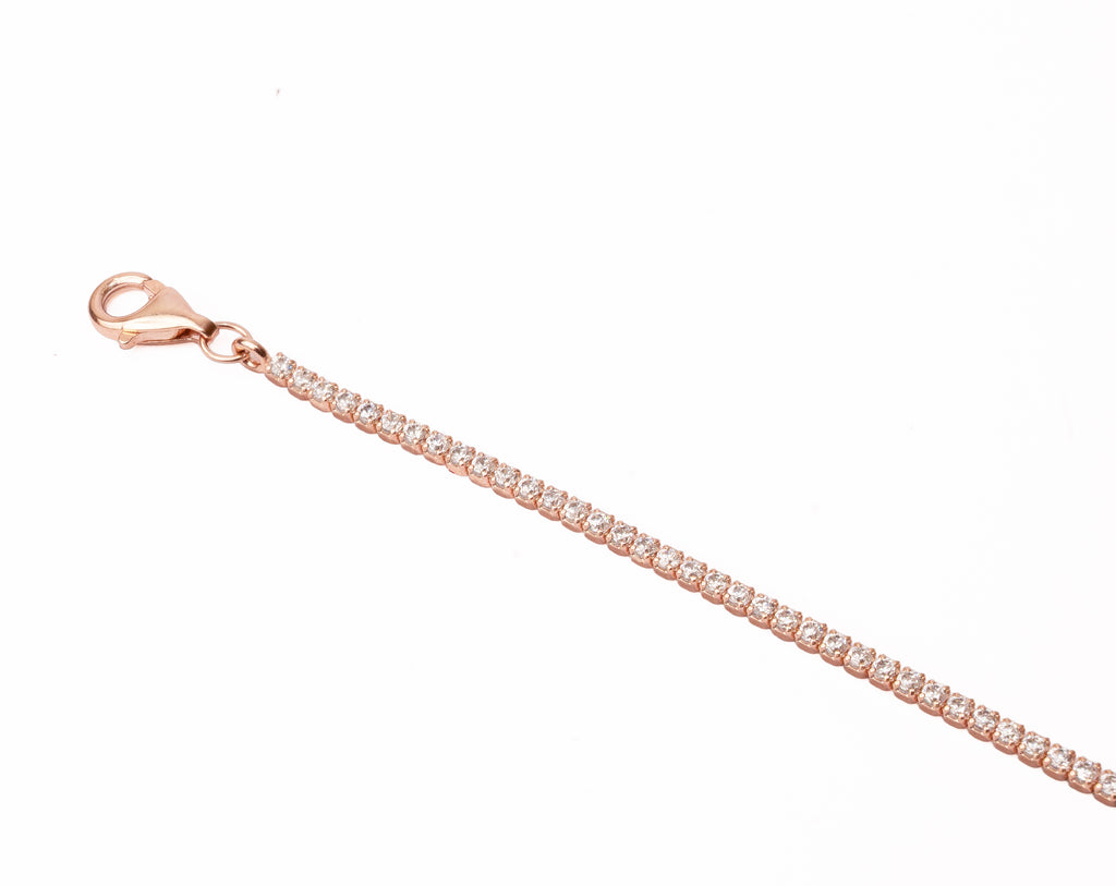 Rose Gold Tennis Orbit Bracelet