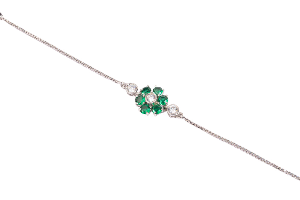 Emerald Bloom Slider Bracelet