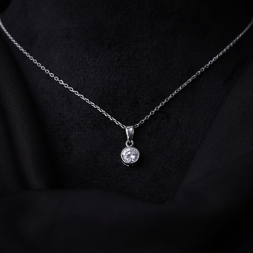 Classic Solitaire Pendant Necklace
