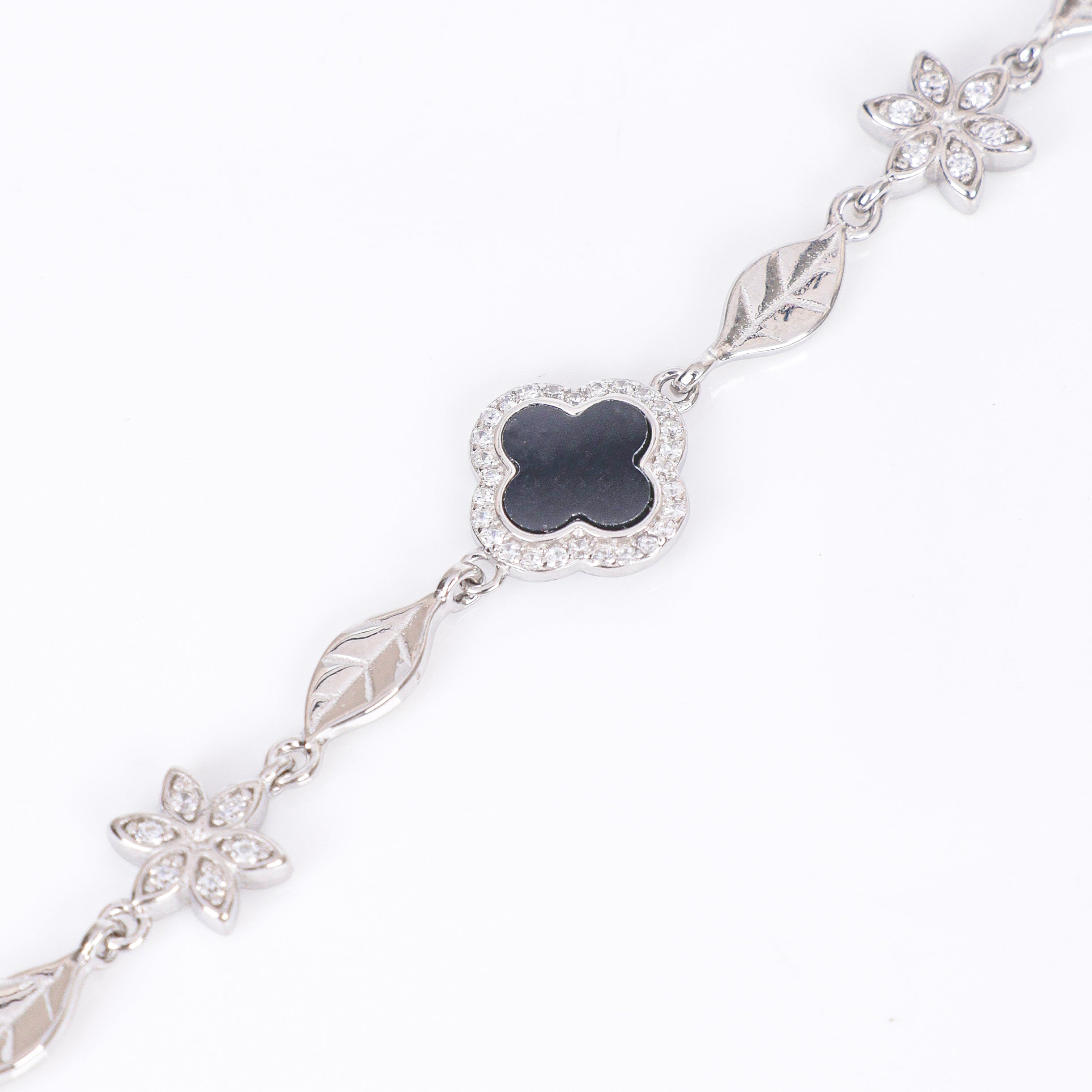Dual-Tone Leaf & Clover Bracelet