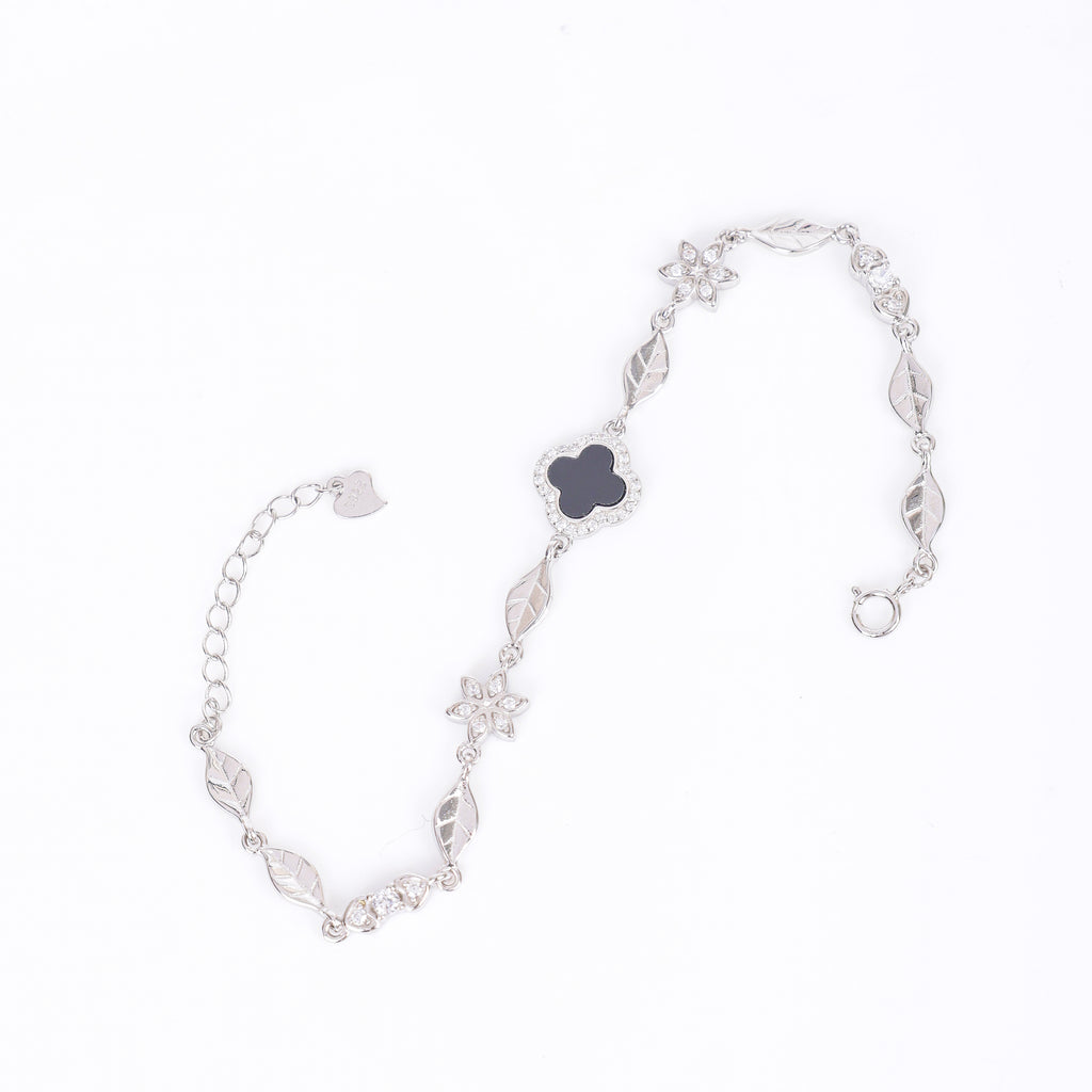 Dual-Tone Leaf & Clover Bracelet