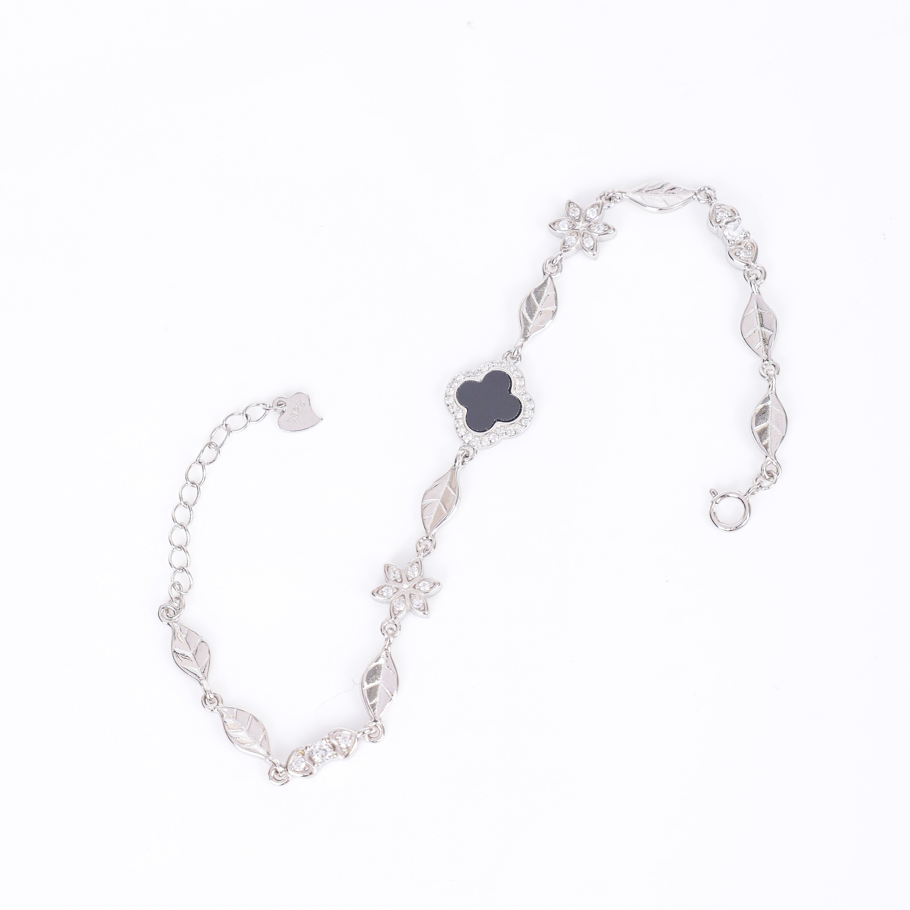 Dual-Tone Leaf & Clover Bracelet