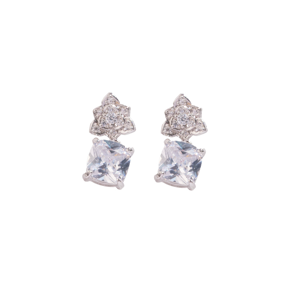 Crystal Cushion Drop Studs