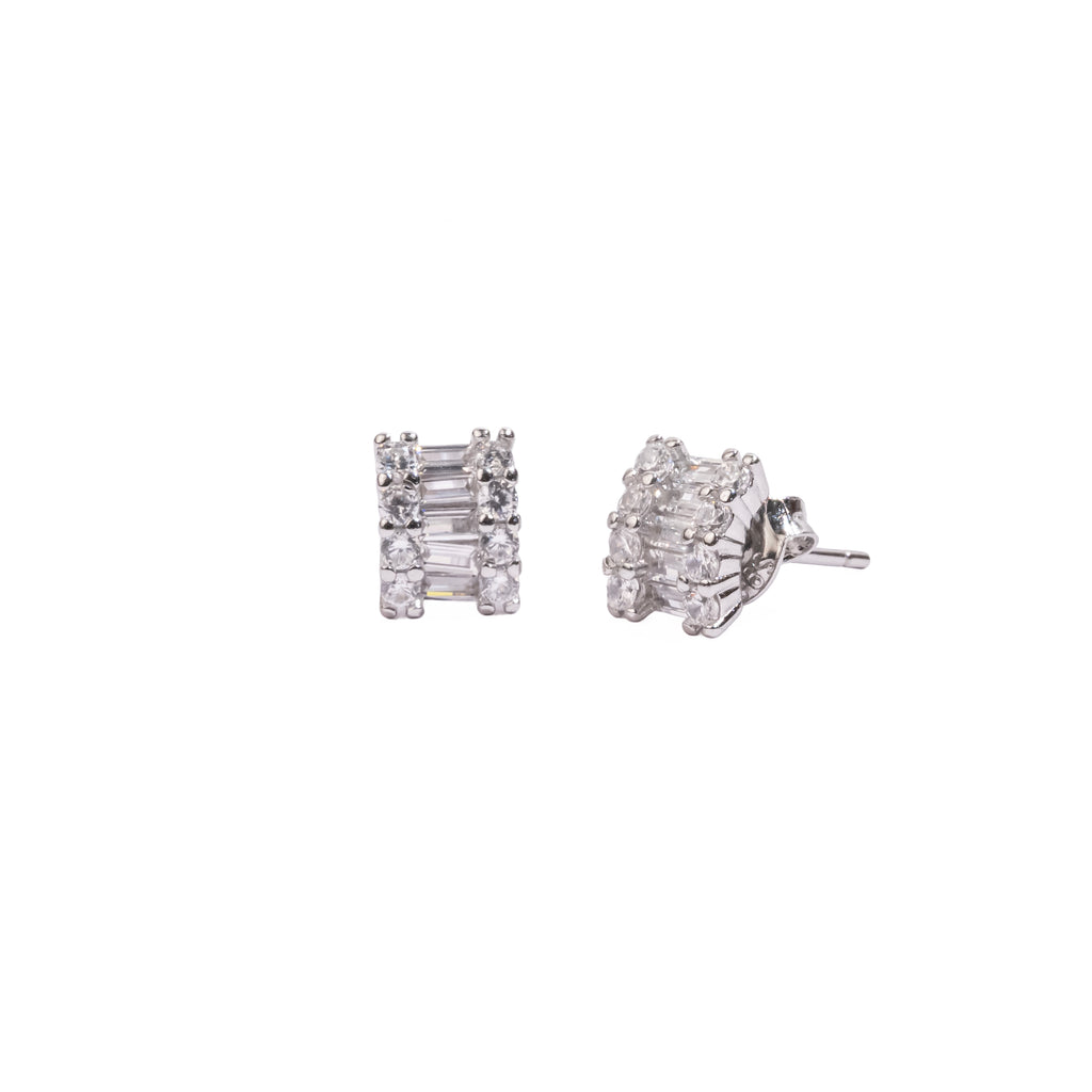 Square Solitaire Studs