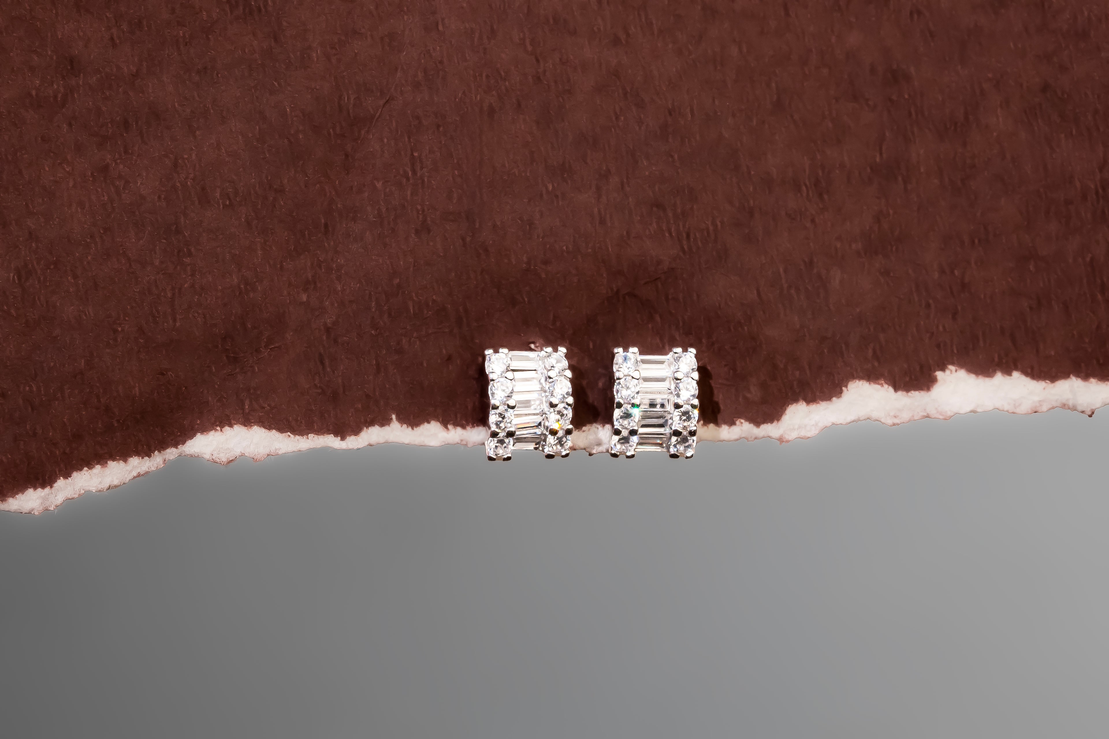 Square Solitaire Studs