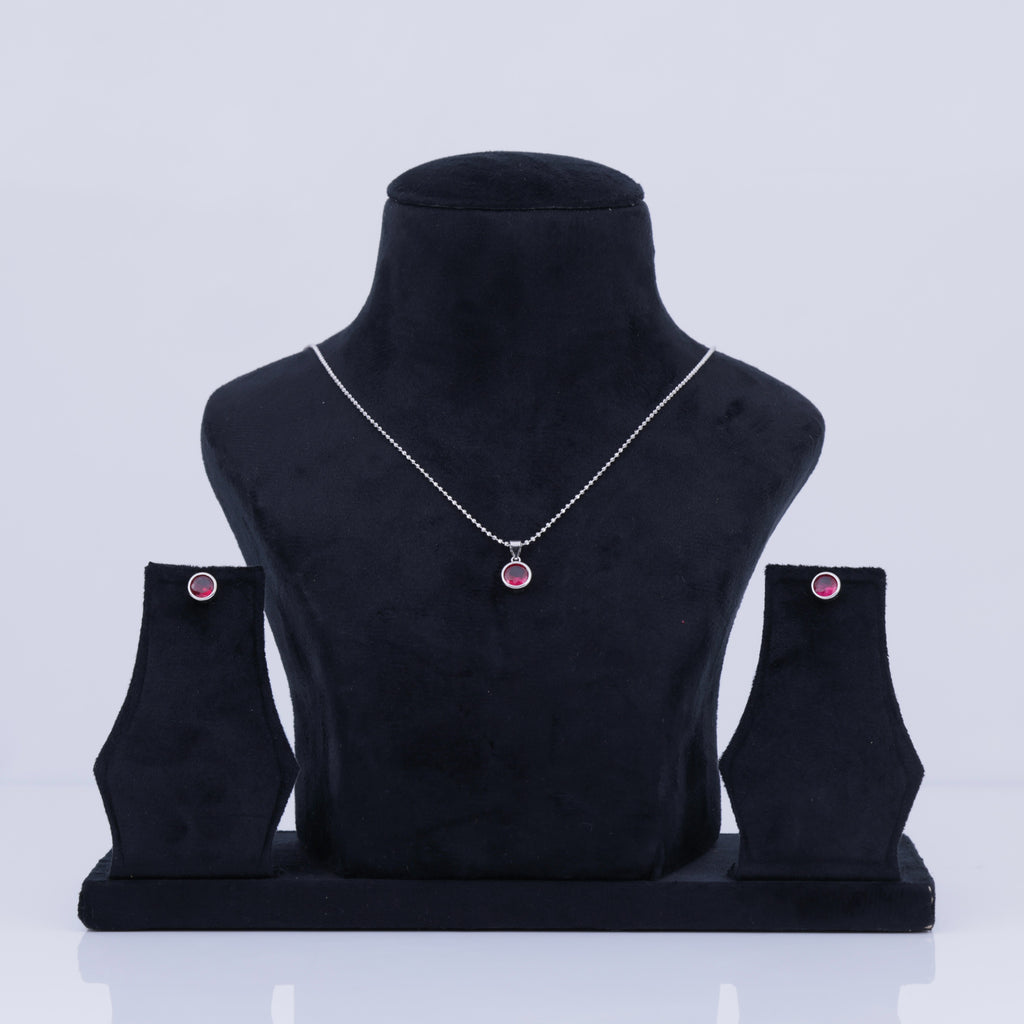 Crimson Glow Pendant Set
