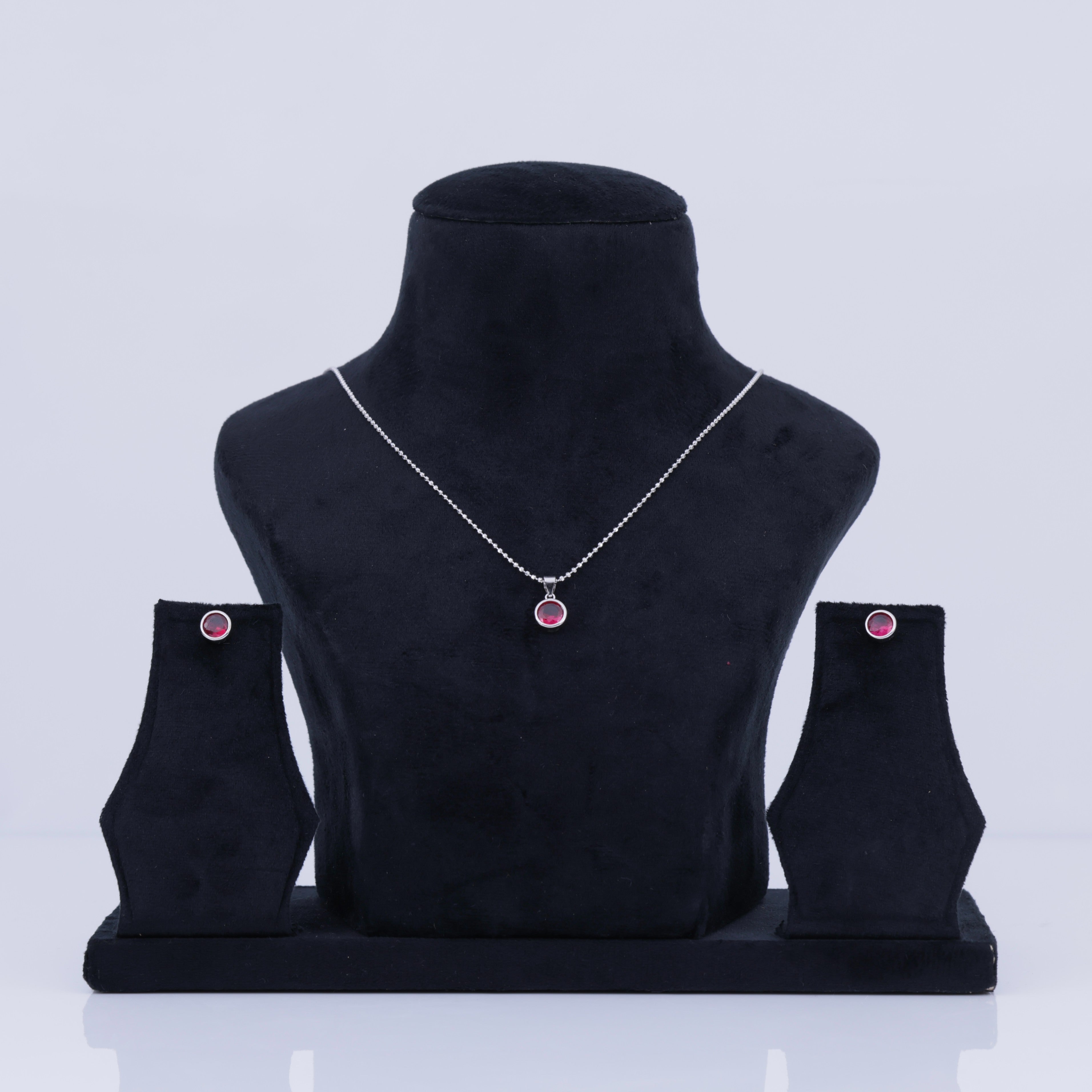 Crimson Glow Pendant Set