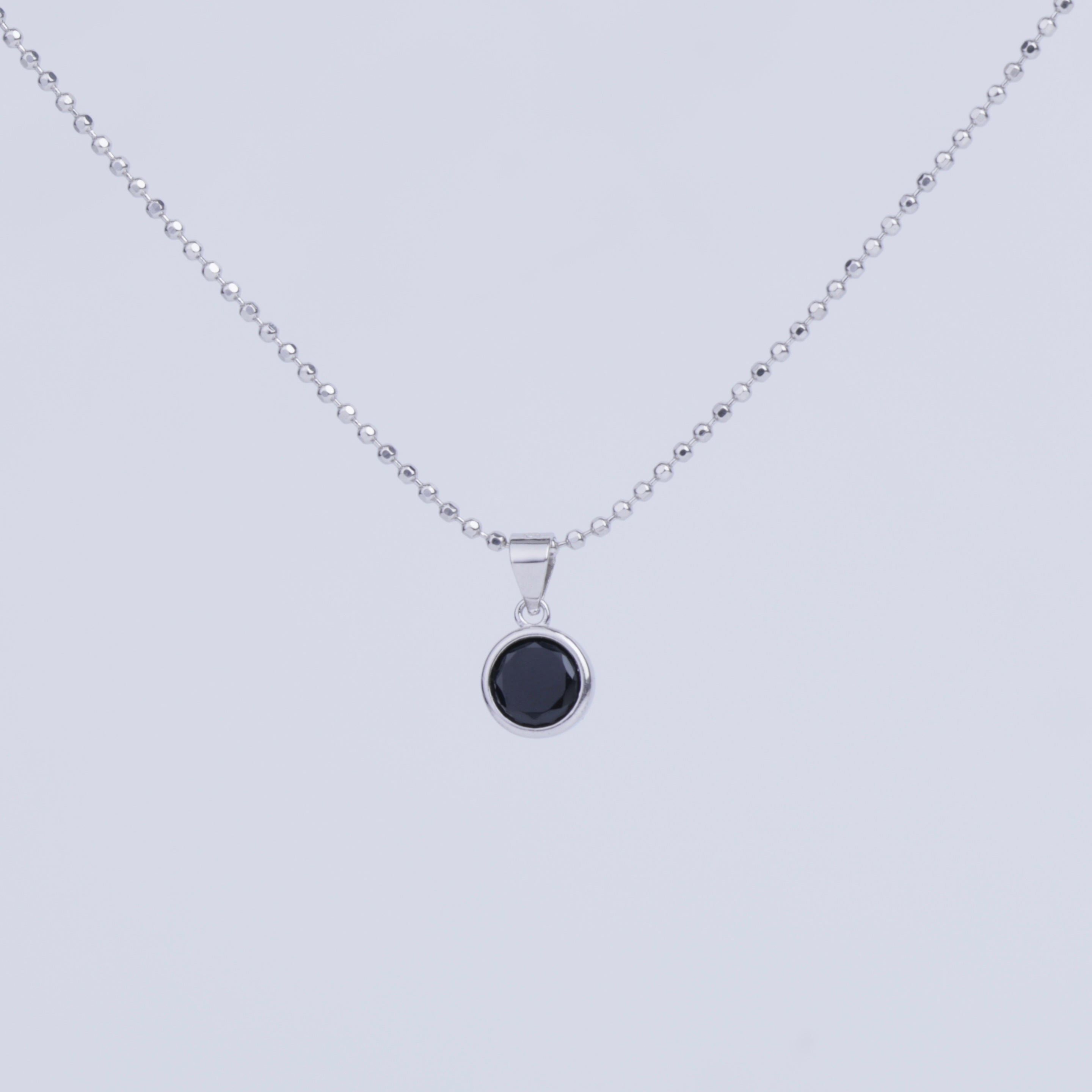 Midnight Blue Bezel Pendant Set