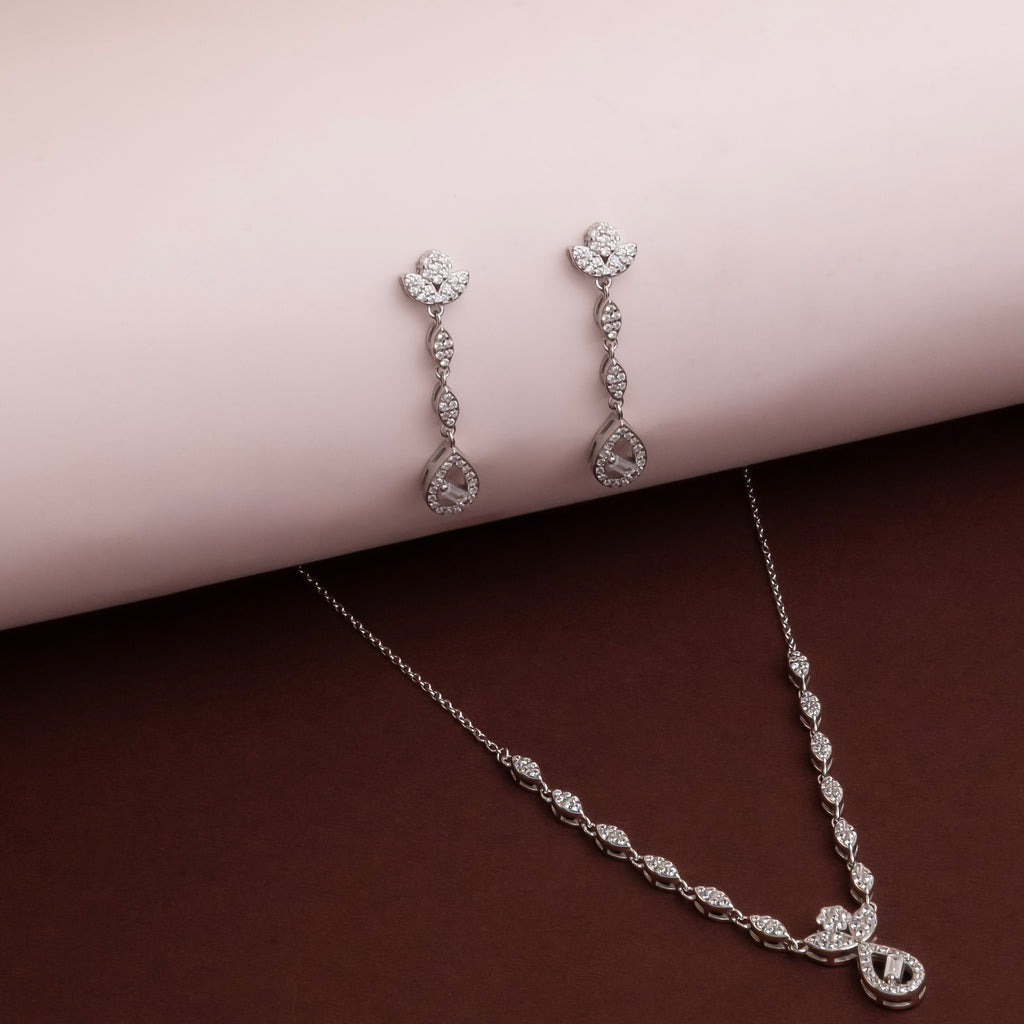 Silver Leaf Drop Set