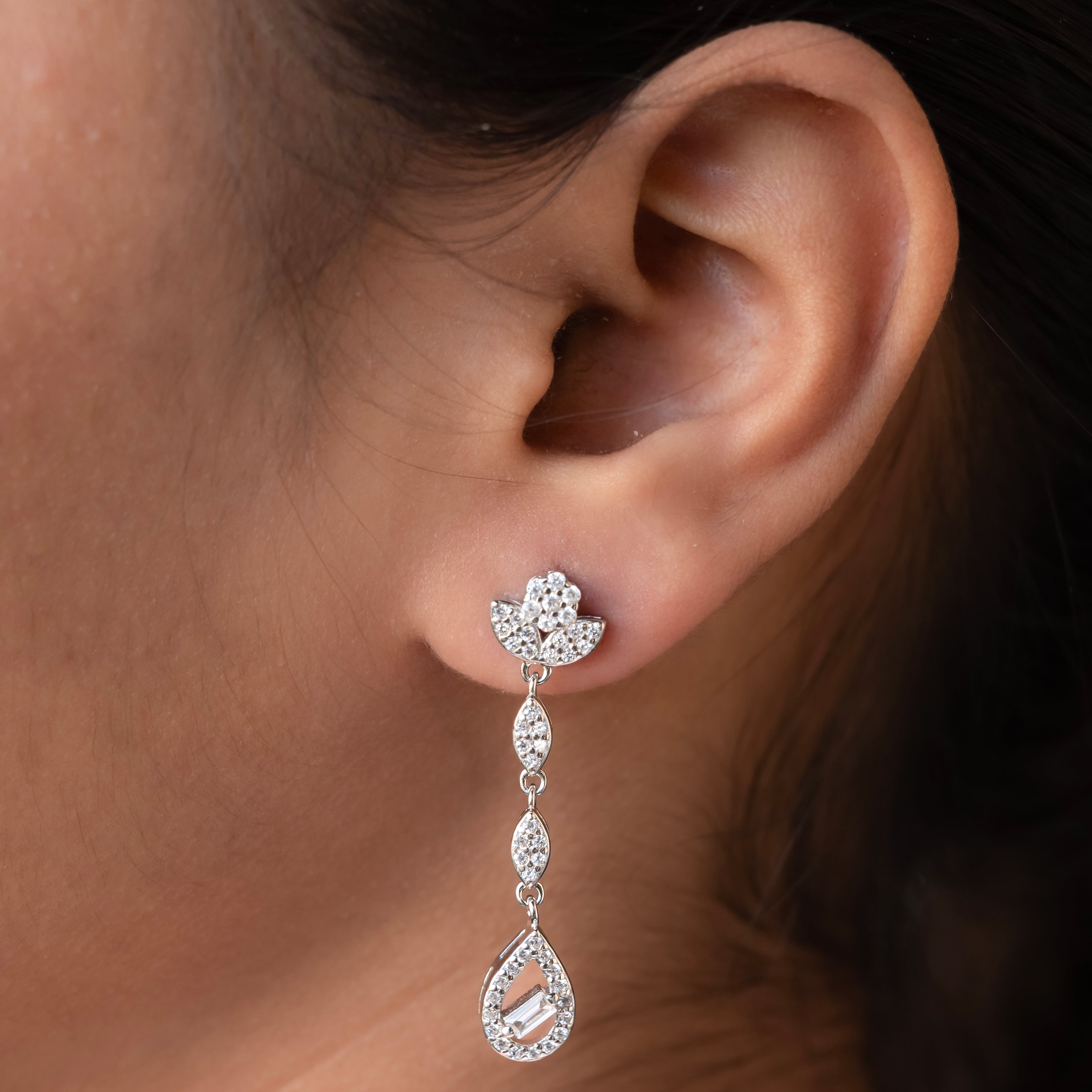 Silver Leaf Drop Set