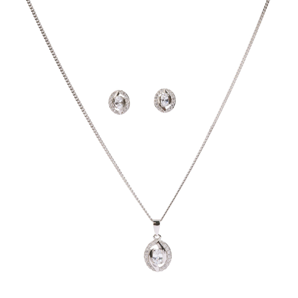 The Classic Halo Pendant Set