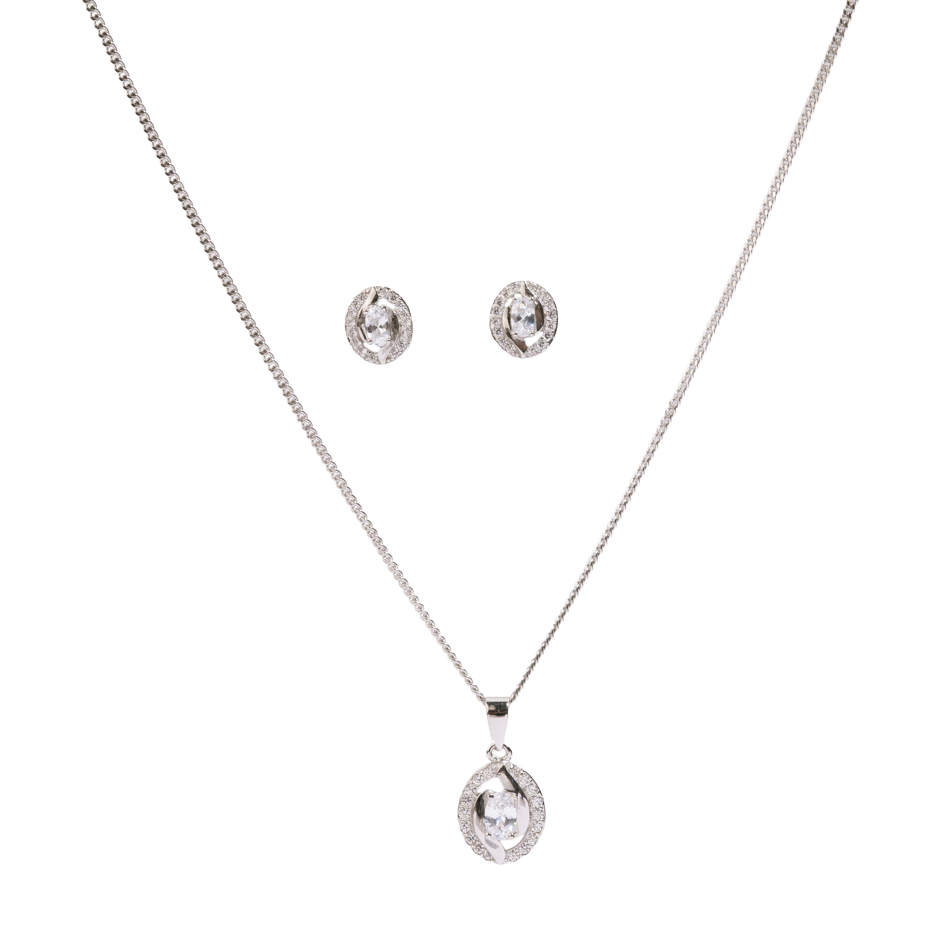 The Classic Halo Pendant Set