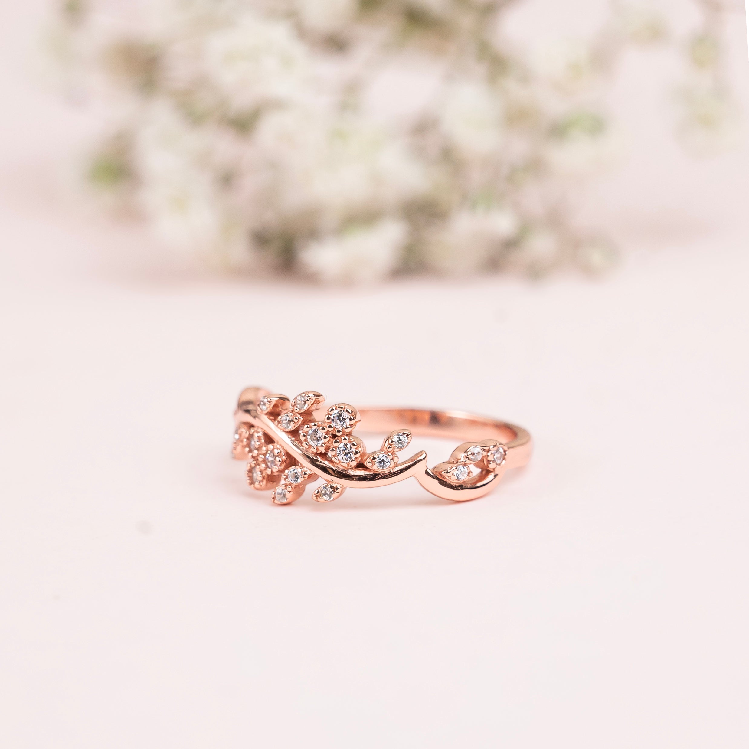 Whispering Vine Leaf Ring