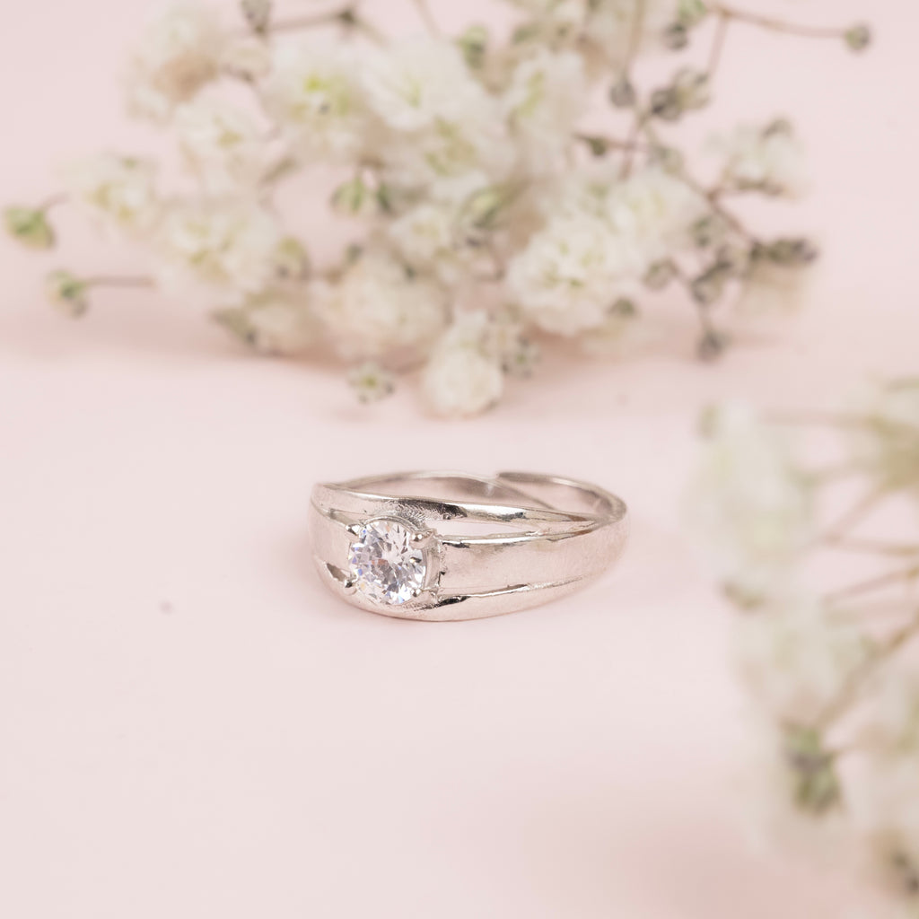 Geometric Mother-of-Pearl Ring