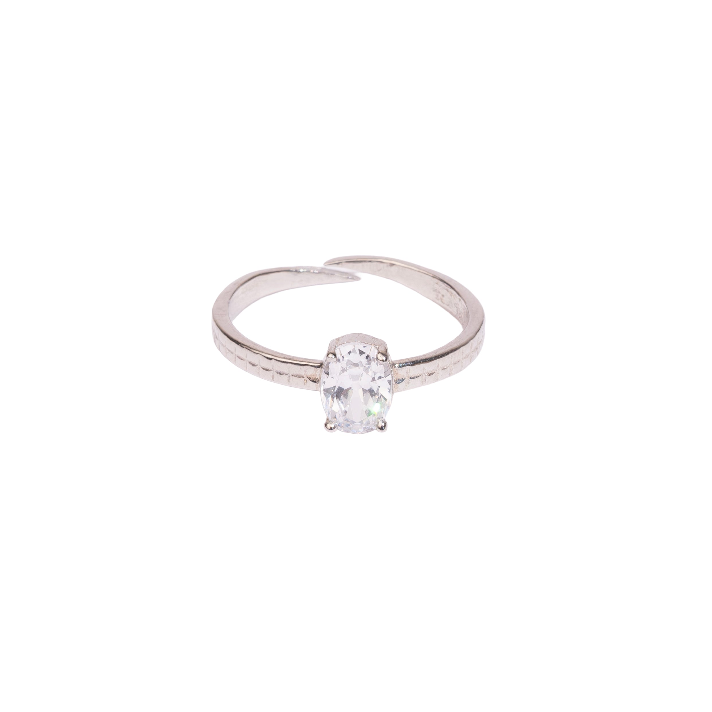 Delicate Oval Solitaire Ring