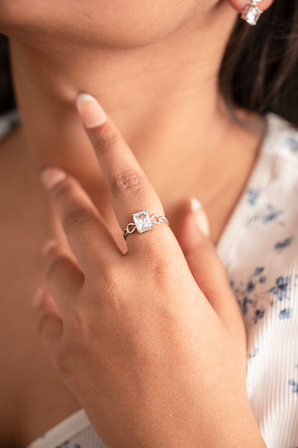 Radiant Cut Infinity Ring