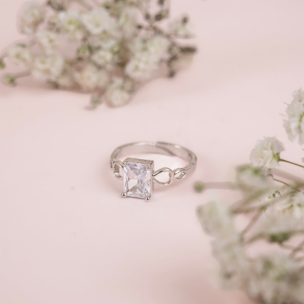 Radiant Cut Infinity Ring