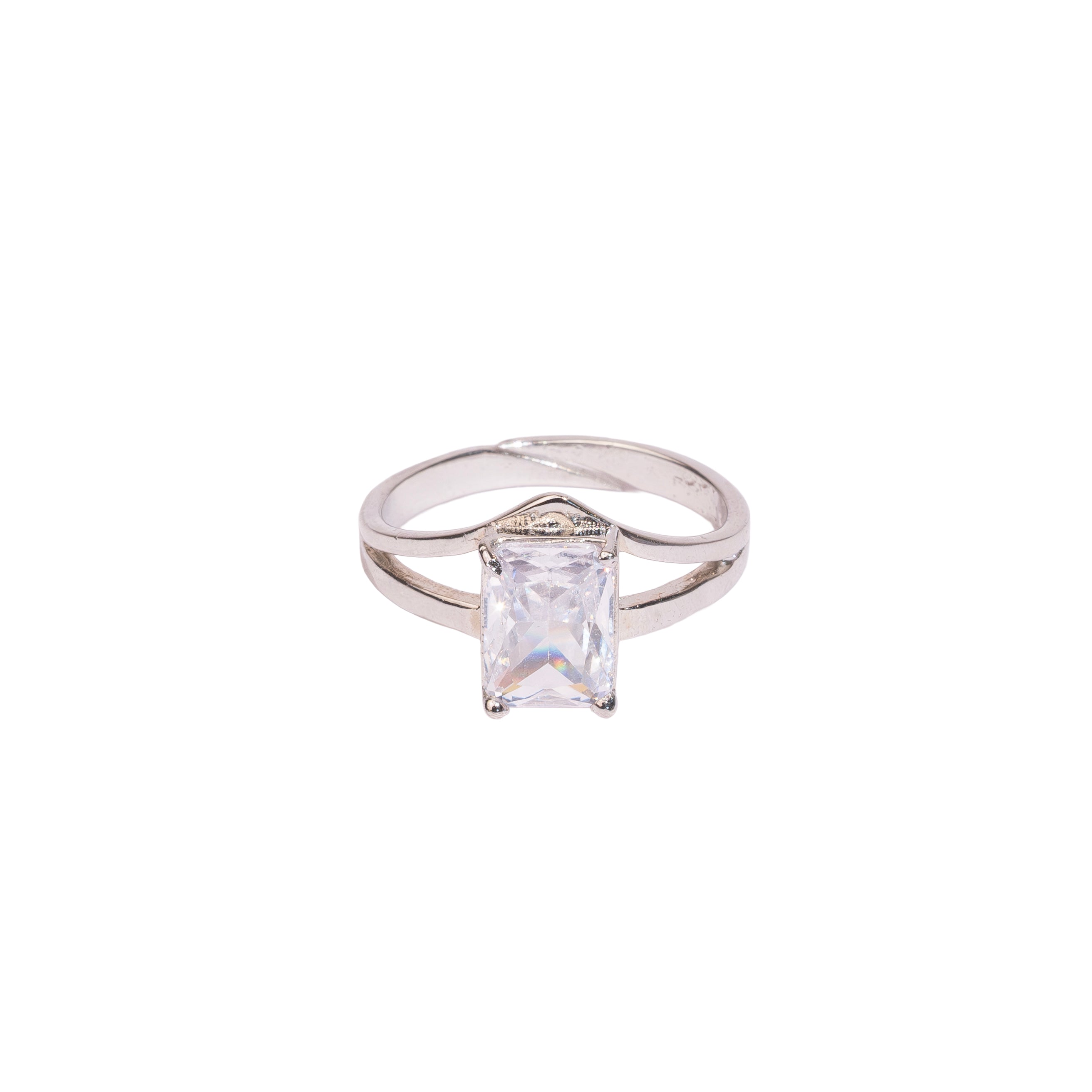 Split Band Solitaire Ring
