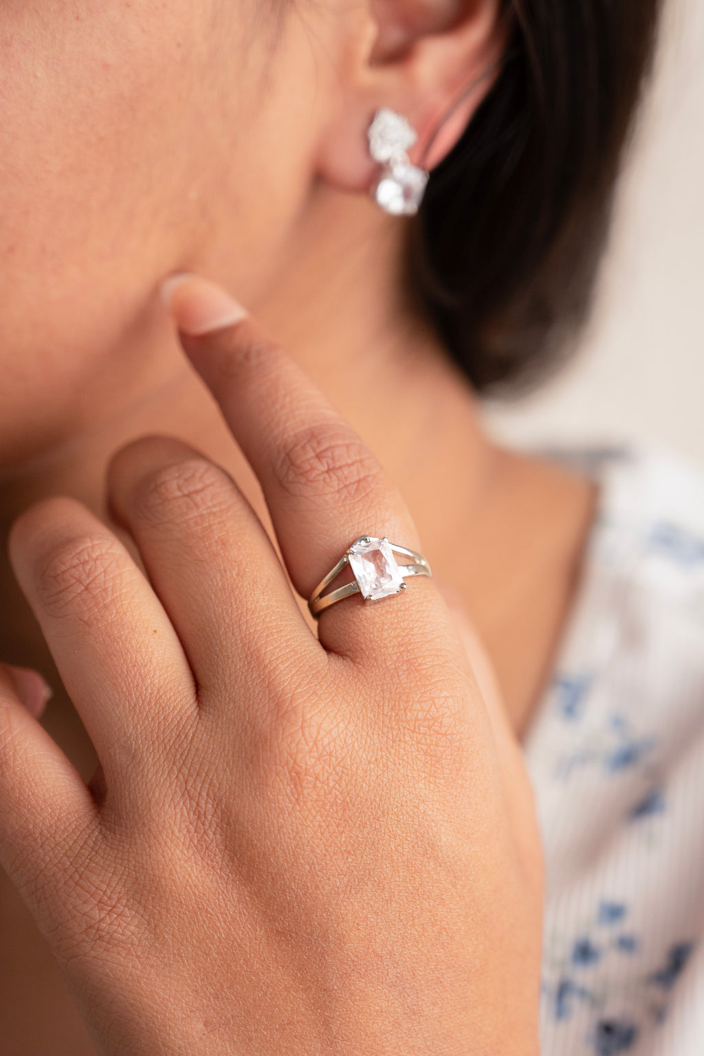 Split Band Solitaire Ring