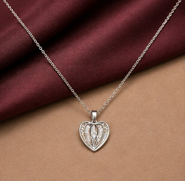 Aurora Heart Pendant Necklace - 925 sterling silver jewellery by Sanache (photo 3)