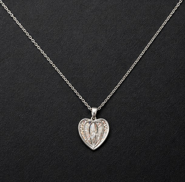 Aurora Heart Pendant Necklace - 925 sterling silver jewellery by Sanache (photo 2)