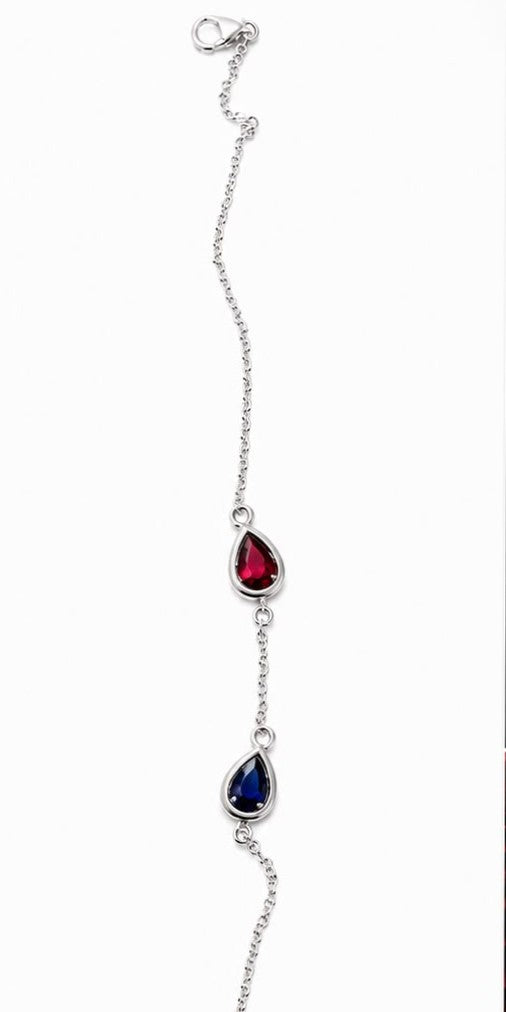 925 Silver Petal Link Bracelet - 925 sterling silver jewellery by Sanache