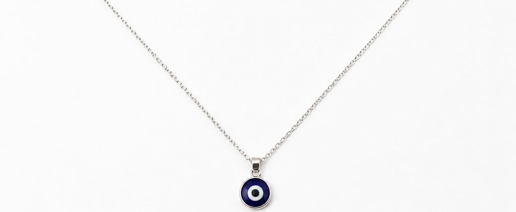Evil Eye Enamel Charm - 925 sterling silver jewellery by Sanache