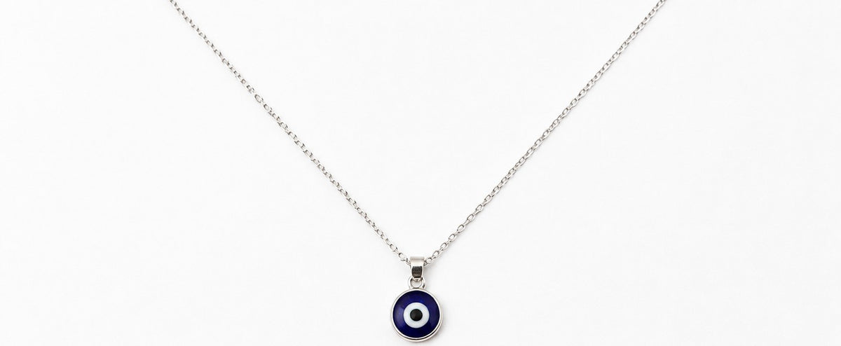 Evil Eye Enamel Charm - 925 sterling silver jewellery by Sanache