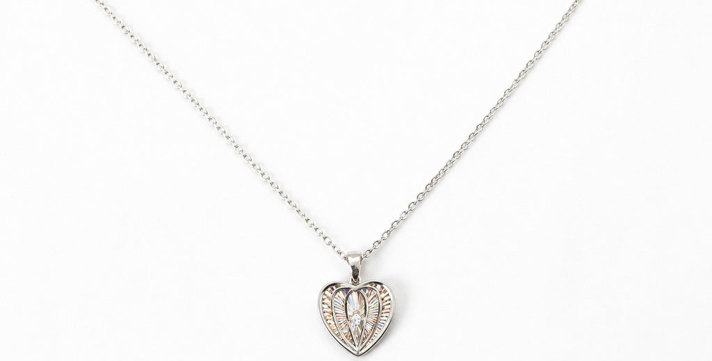 Aurora Heart Pendant Necklace - 925 sterling silver jewellery by Sanache