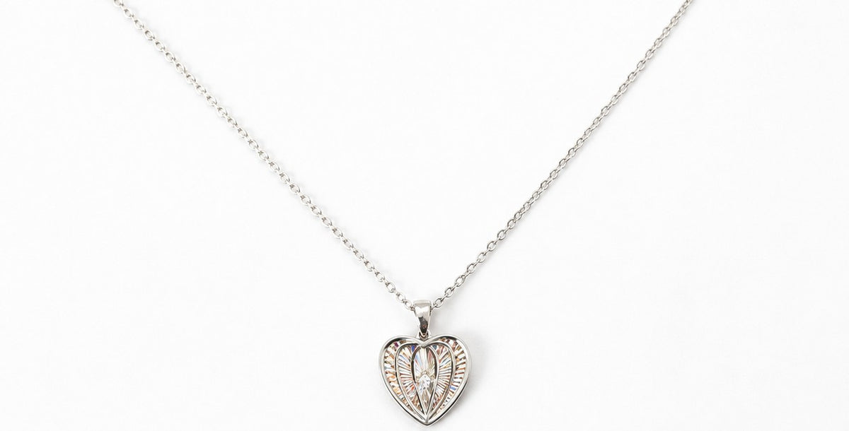 Aurora Heart Pendant Necklace - 925 sterling silver jewellery by Sanache