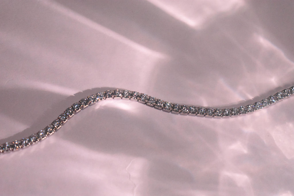 925 Silver Cascade Crystal Tennis Bracelet - 925 sterling silver jewellery by Sanache (photo 2)
