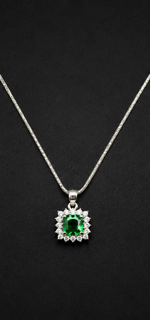 Emerald Kite Pendant - 925 sterling silver jewellery by Sanache (photo 2)