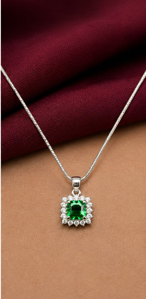 Emerald Kite Pendant - 925 sterling silver jewellery by Sanache (photo 3)