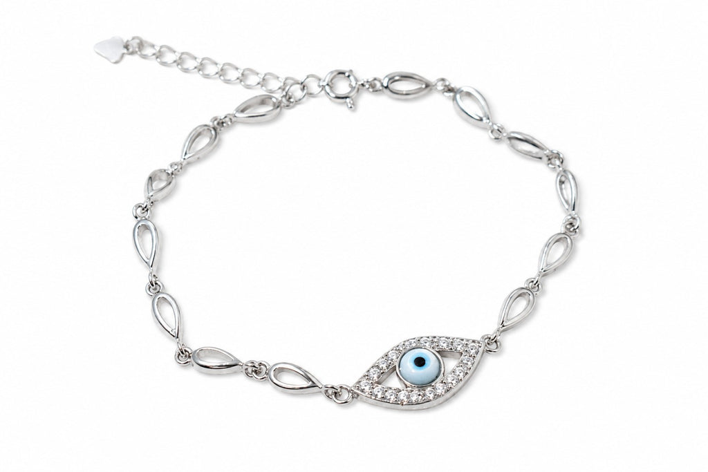 925 Silver Evil Eye Guardian Charm Bracelet - 925 sterling silver jewellery by Sanache (photo 2)
